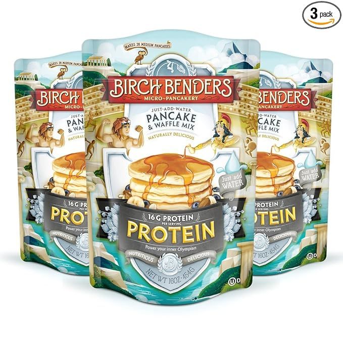 Performance Protein Pancake and Waffle Mix with Whey Protein by Birch Benders, 16 Grams Protein P... | Amazon (US)
