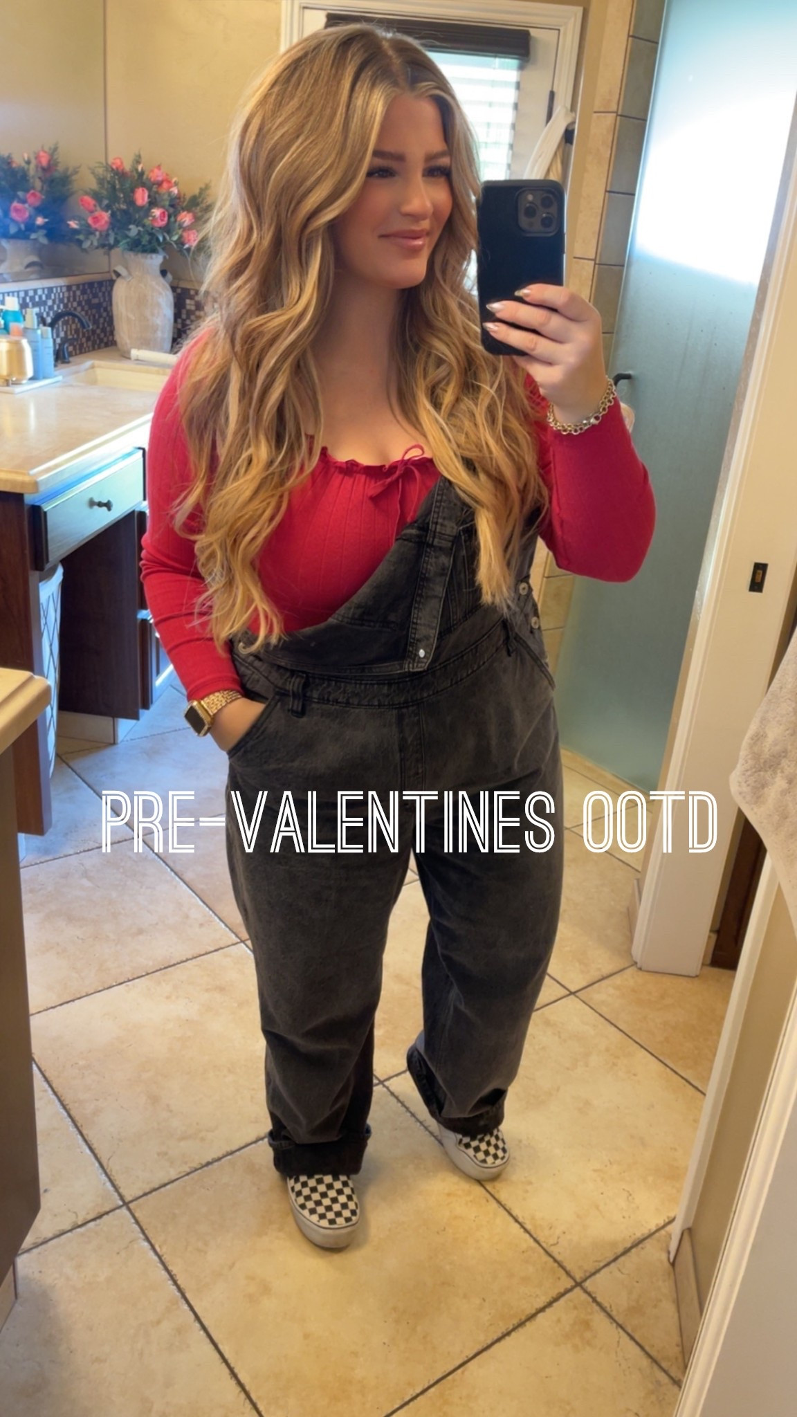 Obsessed with how this ribbed red top adds the perfect pop of color under these black denim overalls. They’re relaxed, comfy, and so easy to style — throw on some checker Vans and you’re out the door. Casual but still put together 👏🏼 And yes… it’s all from Walmart. 💅🏼
Affordable, comfy, and actually cute? Say less. Linked in my LTK 💖
#WalmartFashion #WalmartFinds #LTKStyle #LTKUnder50 #MomStyle #CasualChic #EverydayOutfit #AffordableFashion #OverallsStyle #CoolMomStyle

#LTKValentine #LTKootd #LTKMidsize