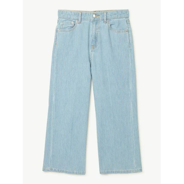 Free Assembly Girls True Waist Wide Leg Jeans, Sizes 5-18 - Walmart.com | Walmart (US)