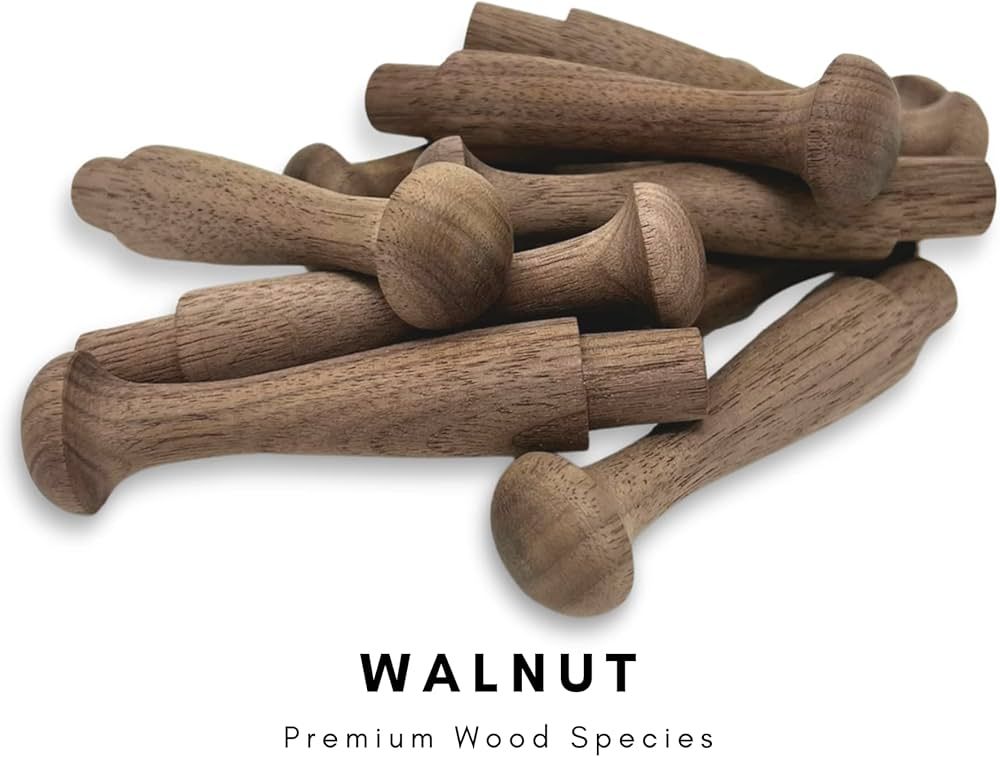 Walnut 3.5-Inch Premium Unfinished Wood Shaker Pegs with 5/8-Inch Tenon Sanded Smooth for Stainin... | Amazon (US)