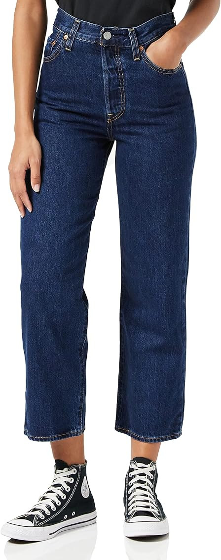 Levi's Women's Ribcage Straight Ankle Jazz Wave Jeans | Amazon (UK)
