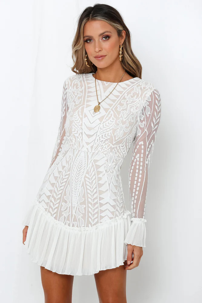 Spend All Your Time Waiting Dress White | Hello Molly (AU)