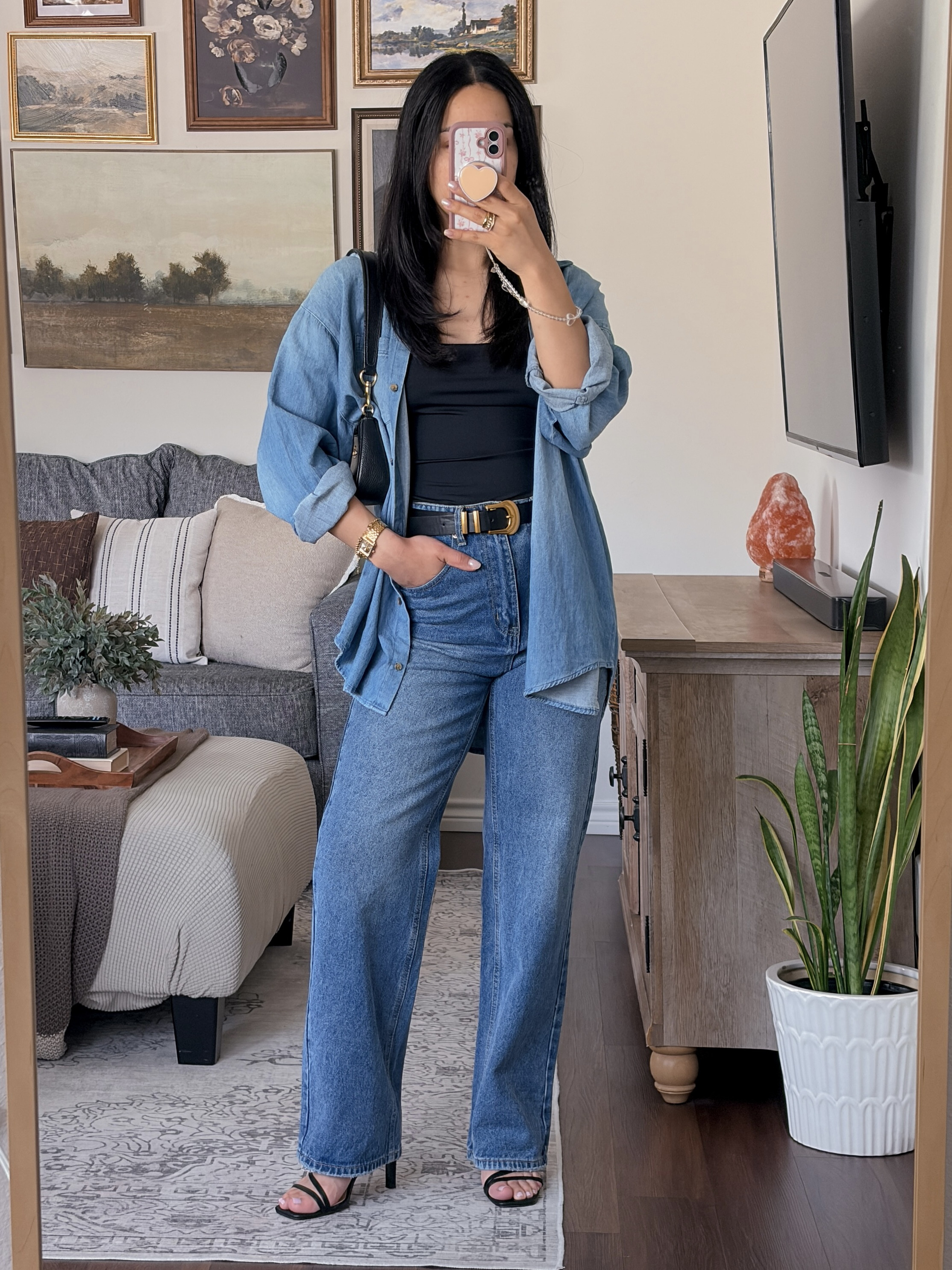 outfit inspo // denim button down outfit, denim shirt outfit, chambray shirt outfit, ways to style denim shirt, 3 ways to style outfit, styling basics, outfit ideas with denim shirt, versatile outfit ideas, capsule wardrobe styling, wardrobe staples, everyday outfit ideas, casual chic outfit, effortless style, elevated basics, mix and match outfits, repeat outfit ideas, outfit transitions, day to night outfit, street style denim, layered outfit inspo, casual cool outfit, modern minimal style, neutral outfit inspo, everyday style, outfit inspo, ootd, style inspo, fashion inspo 2026, Old Navy outfit, old navy haul, affordable fashion, budget friendly outfits  

 #LTKFestival #LTKgrwm #LTKootd