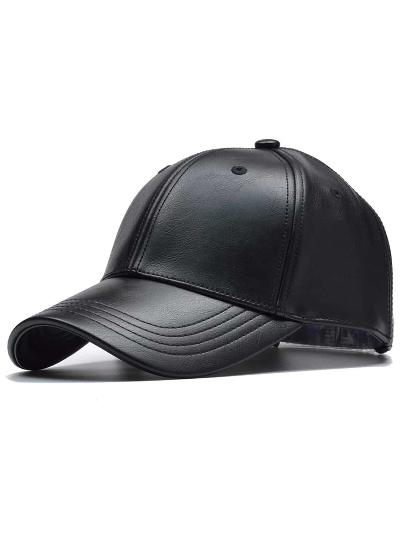Men Solid PU Baseball Cap | SHEIN
