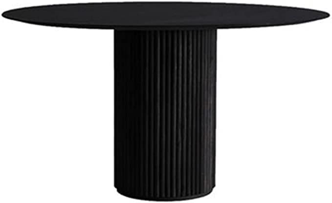 NIUYAO Round Solid Wood Dining Table Black, 27.5" W Circular Tabletop for Dining Room Kitchen Lei... | Amazon (US)