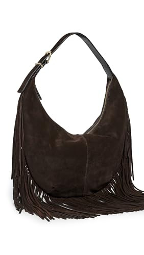 Madewell Women's The Essential Curve Medium Shoulder Bag in Fringed Suede, Coffee Bean, Brown, One Size | Amazon (US)