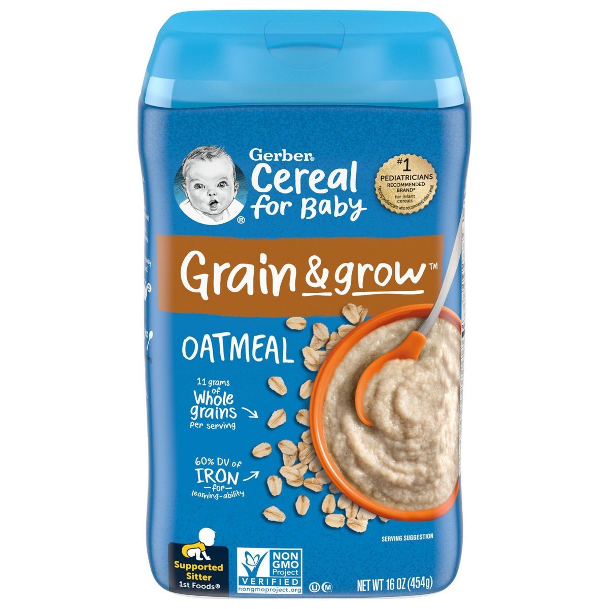 Gerber Single Grain Oatmeal Baby Cereal - 16oz | Target