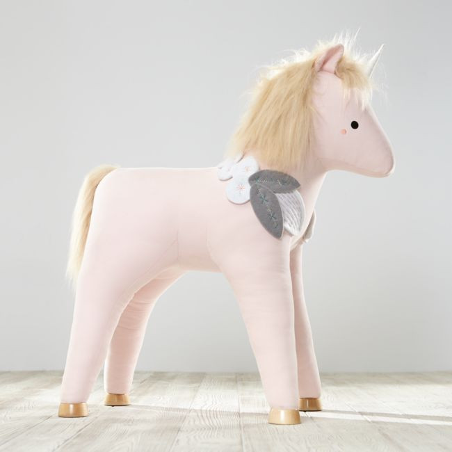 Plush Unicorn Ride On Toy | Crate & Barrel
