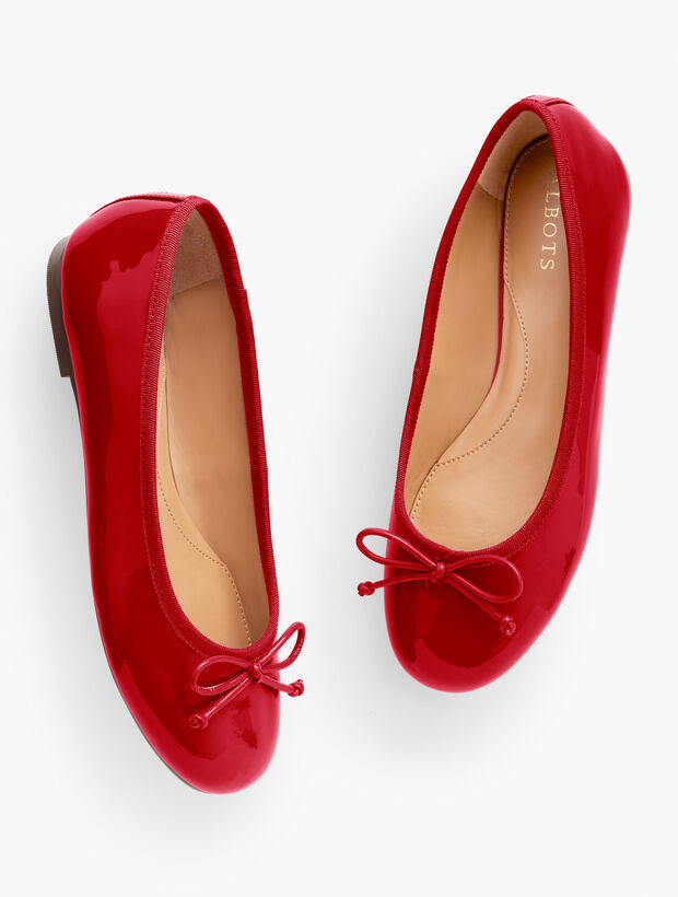 Blair Patent Leather Bow Ballet Flats | Talbots