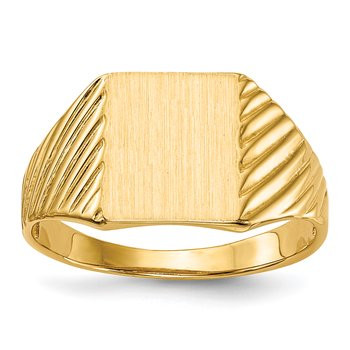 Lex & Lu 14k Yellow Gold Signet Ring LAL97585 | Walmart (US)