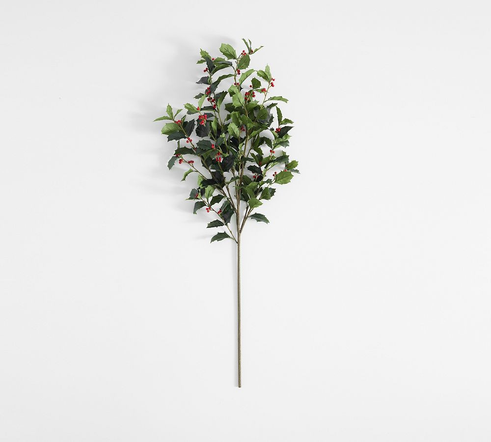 Faux Holly Branch | Pottery Barn (US)