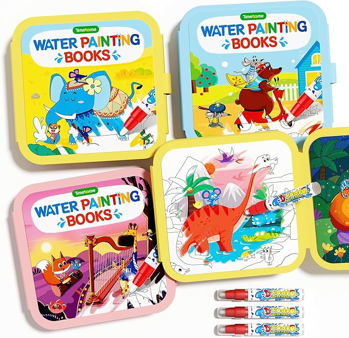 Timetome Reusable Water Painting Book for Kids, 3 Pack Magic Watercolor Books, Fairy Tale, Animal... | Amazon (US)