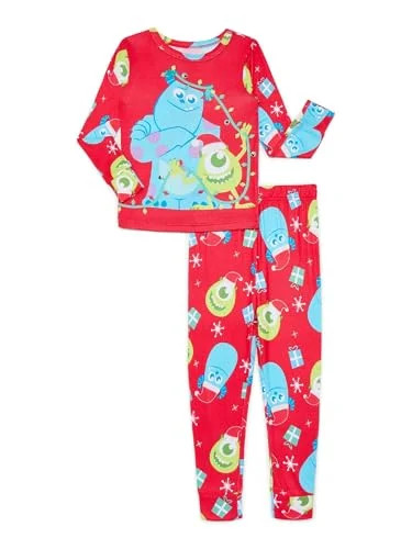 Mike and Sulley, Monsters Inc. Christmas Snug Fit Top and Pants Pajamas - 5T | Walmart (US)