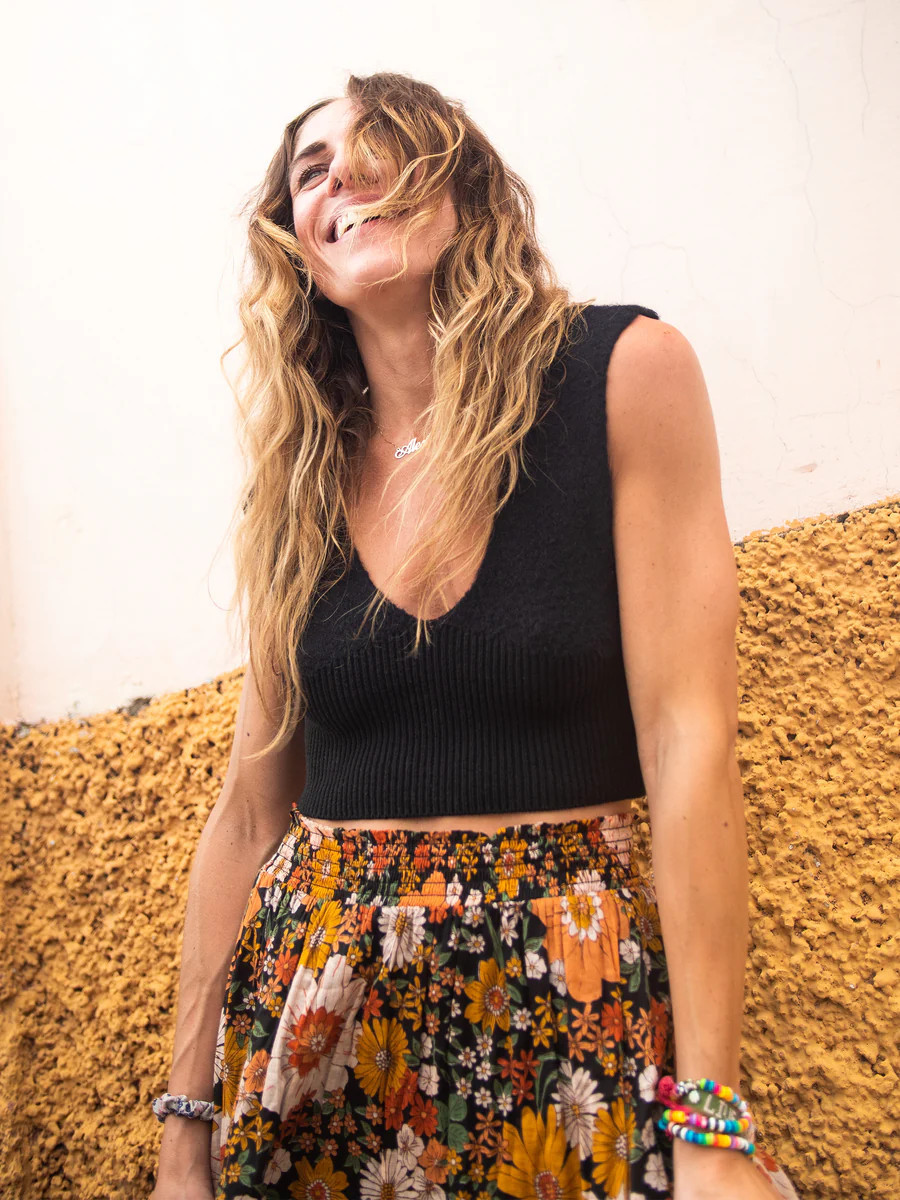 Milo Knit Sweater Vest - Black | Natural Life