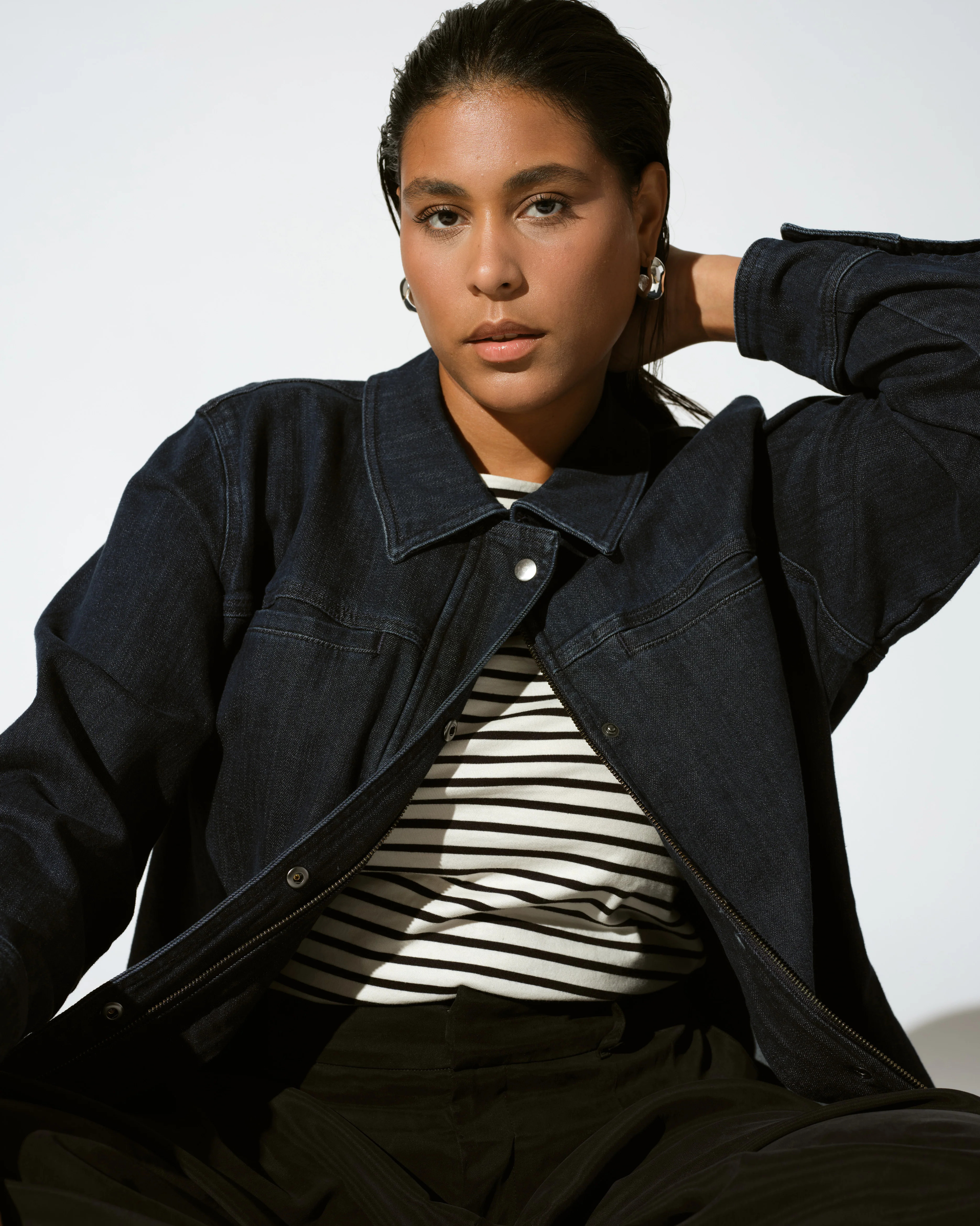 Denim Utility Jacket - Dark Indigo | Universal Standard