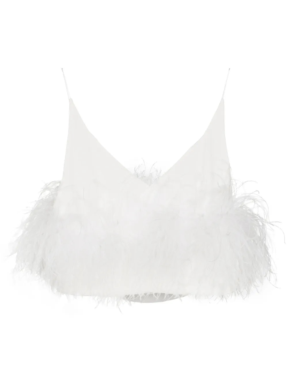 16Arlington Poppy feather-trim Top - Farfetch | Farfetch Global