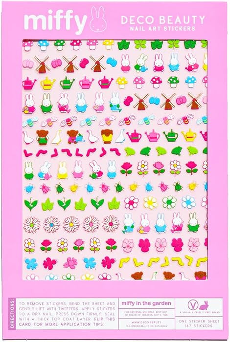 Deco Beauty Miffy in the Garden-Super Thin & Easy-to-Apply Nail Art with the Cutest Designs-Durab... | Amazon (US)
