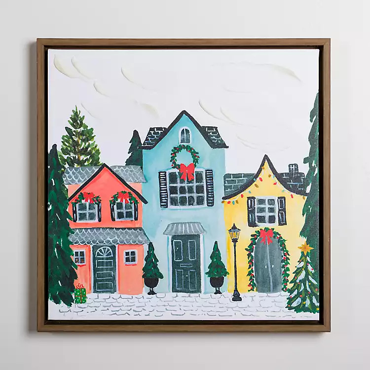 New! Nostalgic Christmas Village Canvas Art Print | Kirkland's Home
