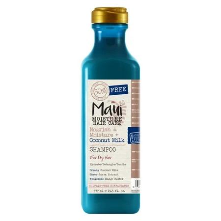 Maui Moisture Nourish & Moisture + Coconut Milk Shampoo to Detangle Curly Hair 19.5 fl oz | Walmart (US)