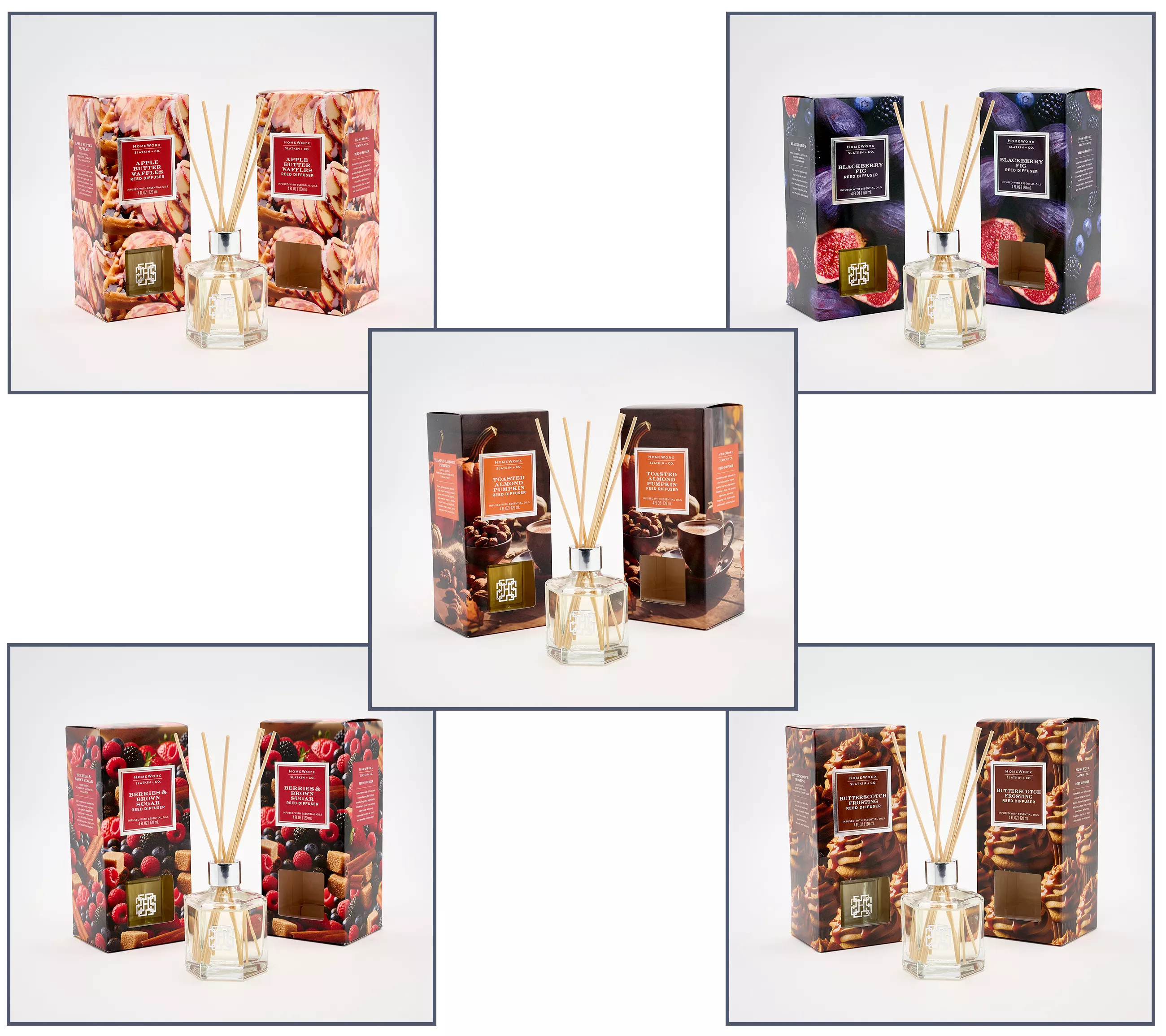 HomeWorx by Slatkin + Co. S/2 Gourmet Gatherings Reed Diffusers | QVC
