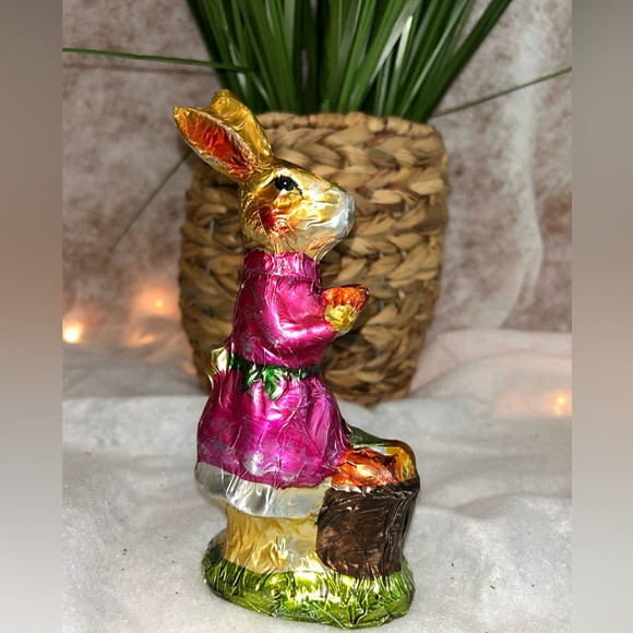 - EASTER FAUX FOIL GOLD CHOCOLATE BUNNY RABBIT FIGURINE TABLETOP DECOR 7" | Poshmark
