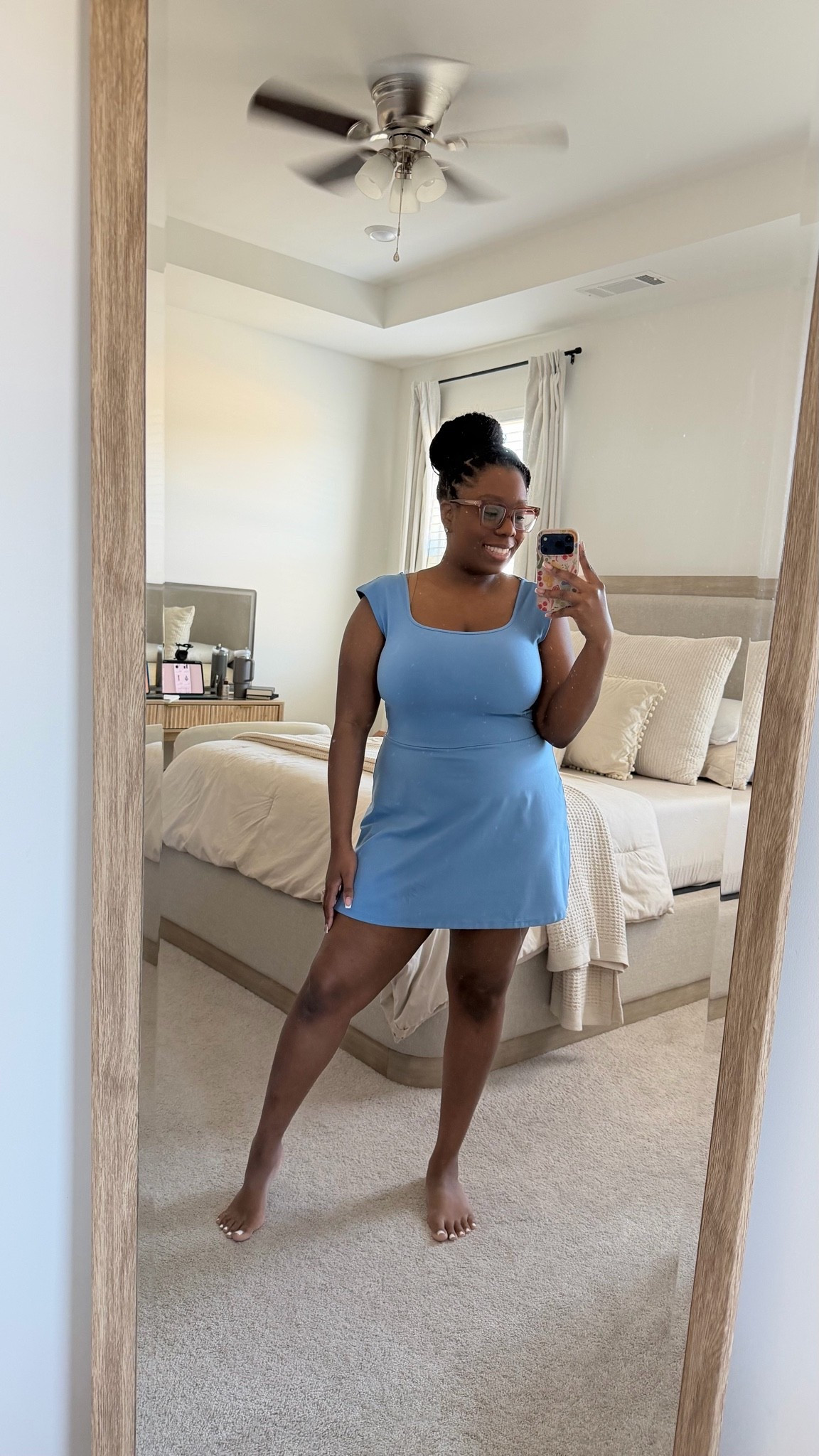 Love this comfy dress for getting things done around the house and running errands! Found a sleeveless version at Aerie & linked it too! 🩵

#LTKootd #LTKActive #LTKMidsize