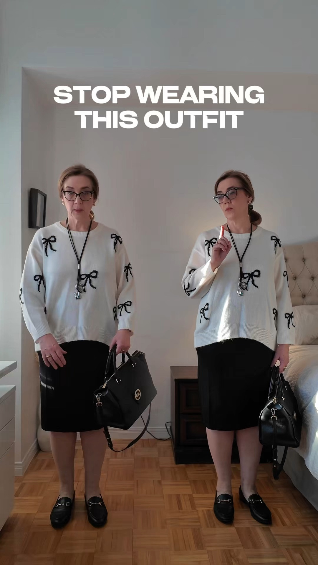 Look closely at where the outfit cuts the body. That’s the detail that changes everything.

When a sweater hits the hips and the skirt stops at mid-calf, the silhouette gets broken at the widest points. That’s why you look heavier when you dress like that.

A few simple tweaks fix the proportions:
• add a longer skirt
• wear tall boots 
• define the waist with a belt
• try an asymmetrical tuck
• add a shirt layer for length

Same sweater. Completely different result. Comment below ⬇️ which side you prefer - left or right?

Save this for the next time you’re styling a sweater and share it with a friend who loves cozy outfits.

Follow for more practical styling tips that make getting dressed easier.

#LTKstyletip #LTKover50style #LTKmidsize