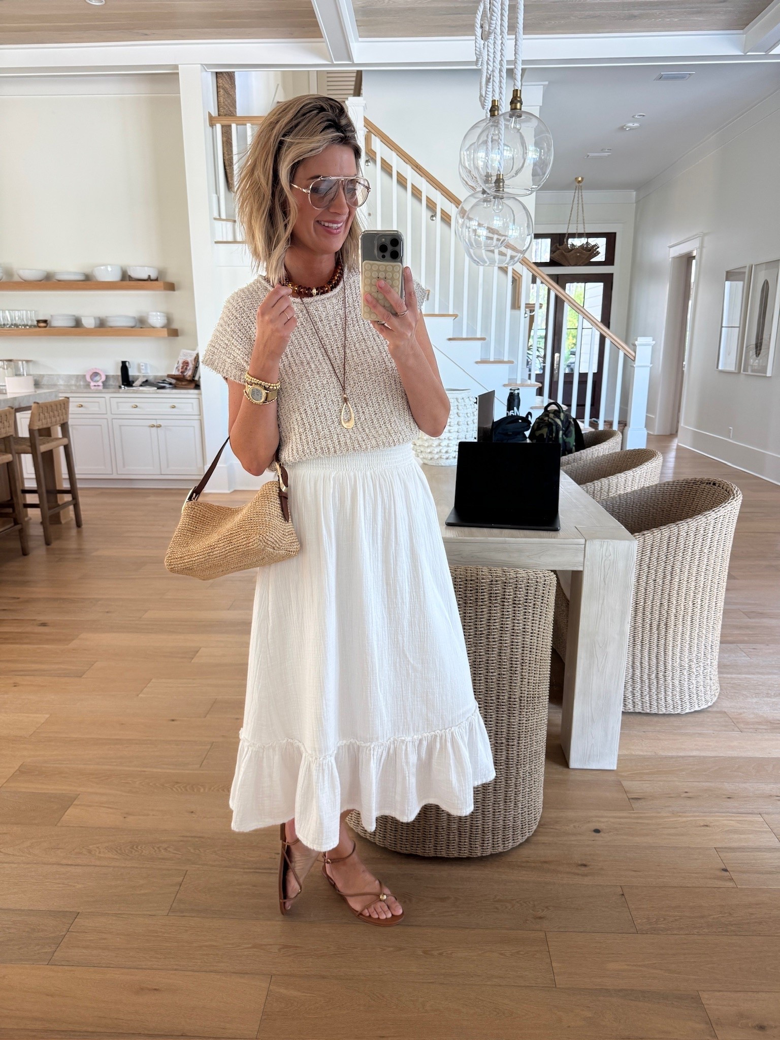 Small skirt and top.  Date night outfit.

#LTKootd #LTKgrwm #LTKOver40