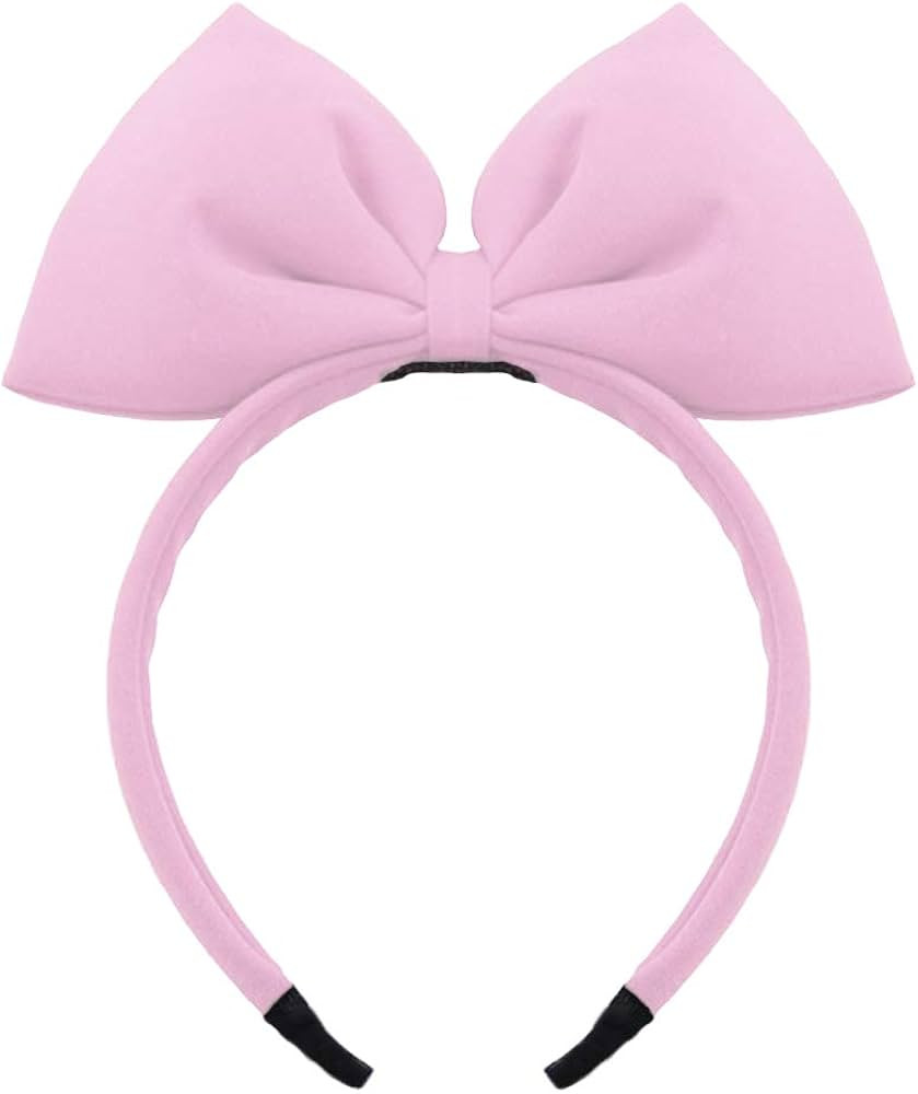 WLBON Bow Headband, Pink Style Hairband, Big Bow Hair Accessories for Women, Halloween Party Deco... | Amazon (US)