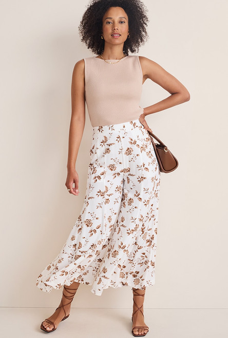 Ines Floral Wide Leg Pants | Francesca's