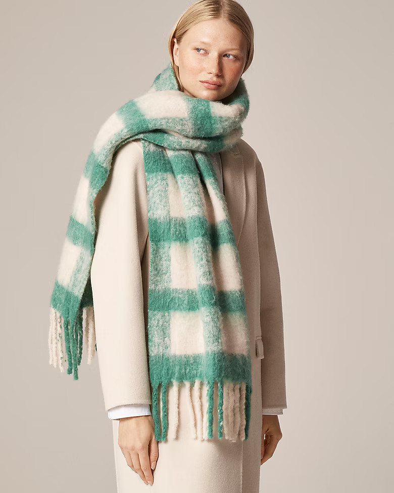 Brushed woven scarf in stripe | J. Crew US