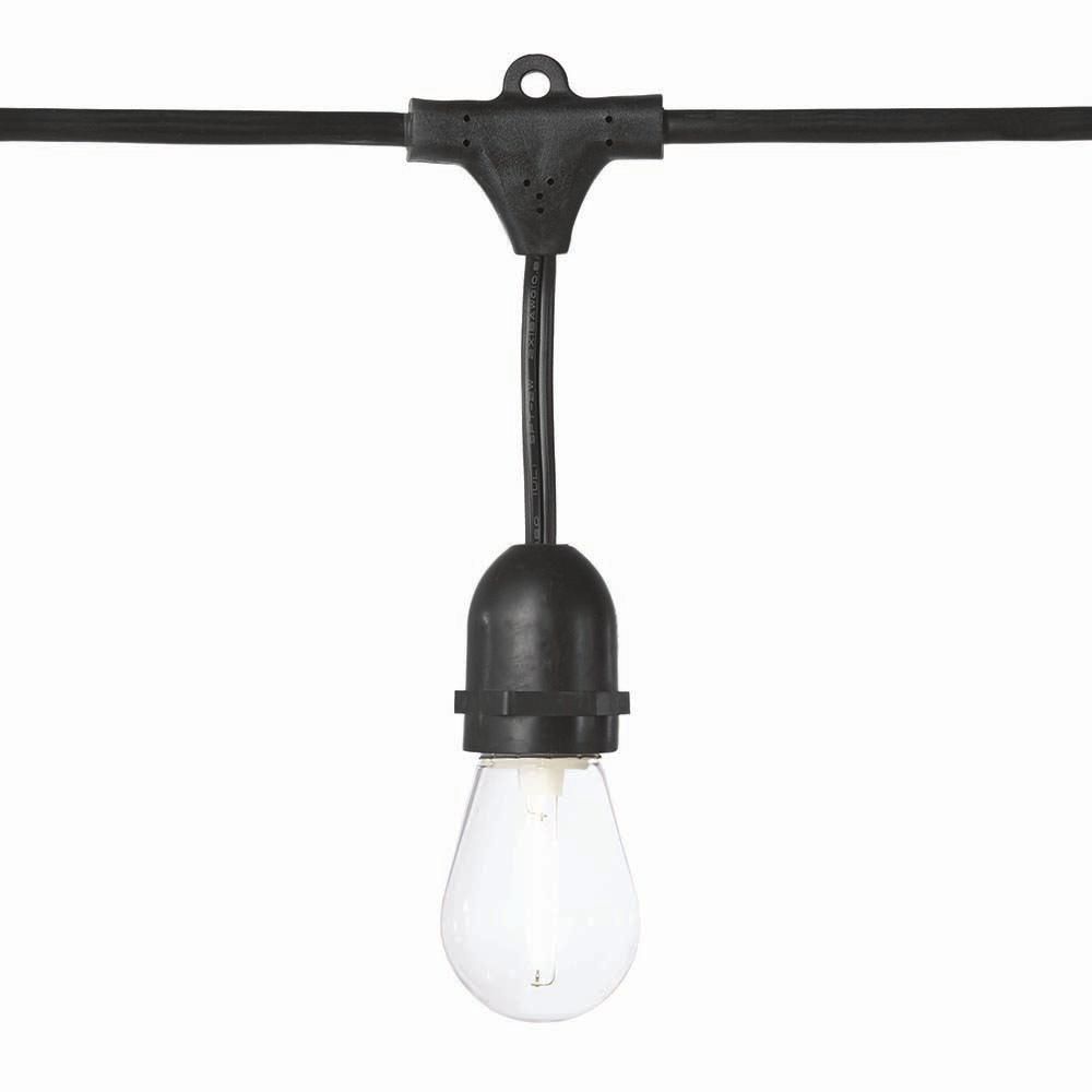 Hampton Bay Outdoor 20 ft. 10 Socket LED Solar Edison Bulb String Light-SL20-10/SOL/HD - The Home... | The Home Depot