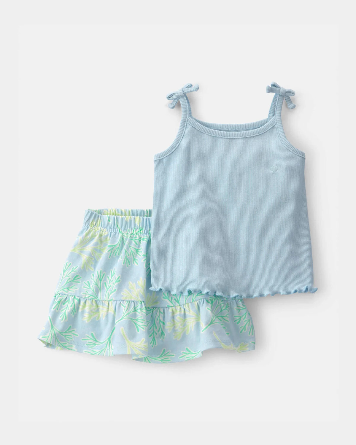 Baby Girl 2-Piece Coral Reef Top & Skirt Set - Blue/Green | Carter's | Carter's Inc