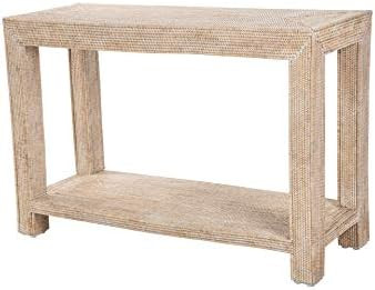 Kouboo La Jolla Rattan Console Coffee Table, White-wash | Amazon (US)