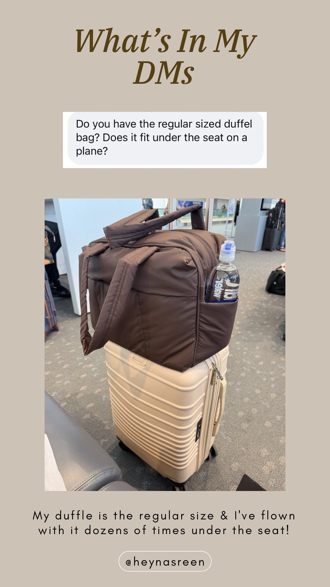 The CalPak duffle is a travel must for me!