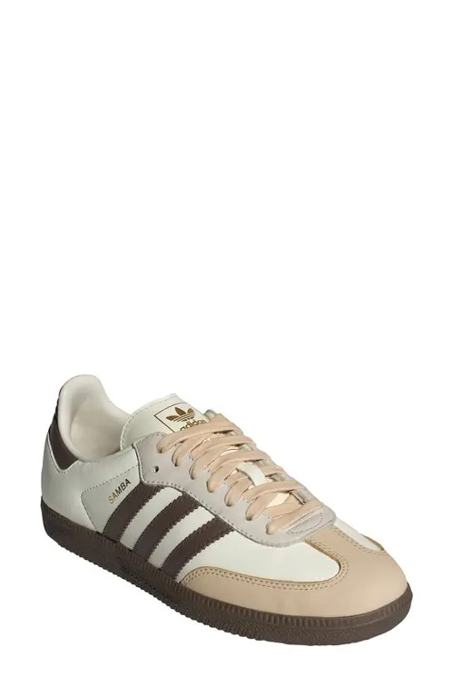 adidas Gender Inclusive Samba OG Sneaker in Off White/earth Strata/gum at Nordstrom, Size 8.5 | Nordstrom