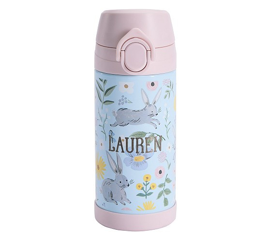 Mackenzie Rifle Paper Co. Floral Bunny Water Bottle | Pottery Barn Kids