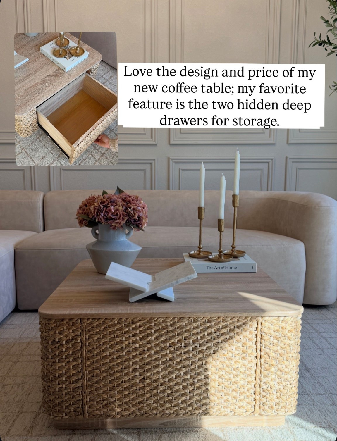 Love the design and price of my new coffee table; my favorite feature is the two hidden deep drawers for storage.

@Wayfair 

#LTKHome #LTKSaleAlert #LTKSpringSale