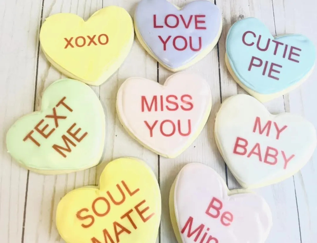 Valentine's Day Heart Cookies (1 Dozen) - Etsy | Etsy (US)