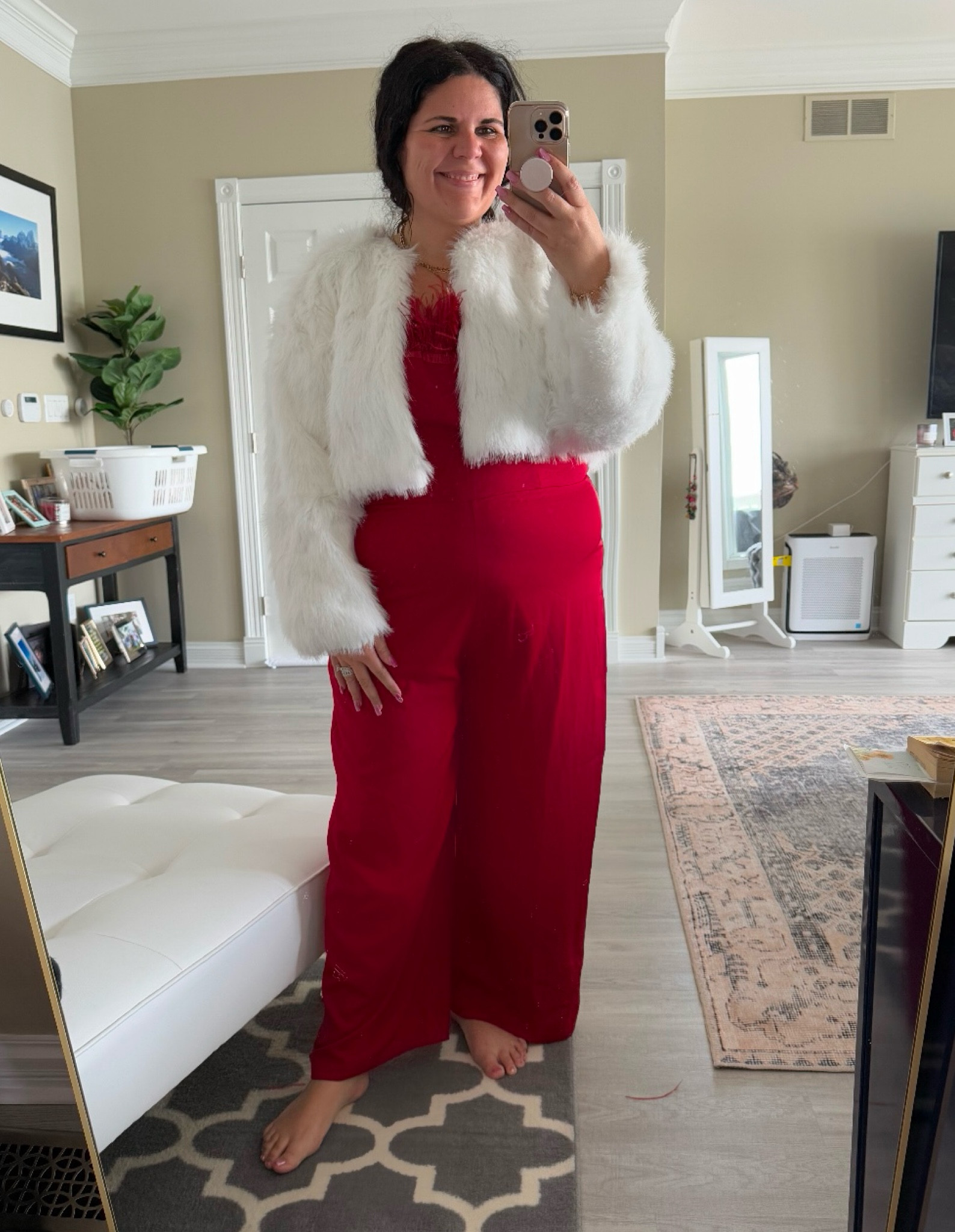 I got this feather jumpsuit for Christmas and didn’t end up wearing it so I plan to wear it for Galentine’s Day this month but I was looking for a fun jacket and was happy I found this one! 

#LTKParties #LTKMostLoved #LTKStyleTip