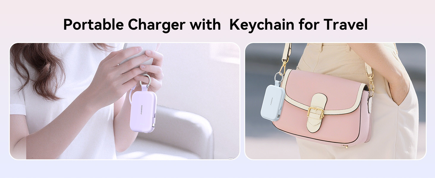 RORRY CharmGo Portable Charger, 5000mAh Portable Charger Power Bank with Built-in Cables, Travel ... | Amazon (US)