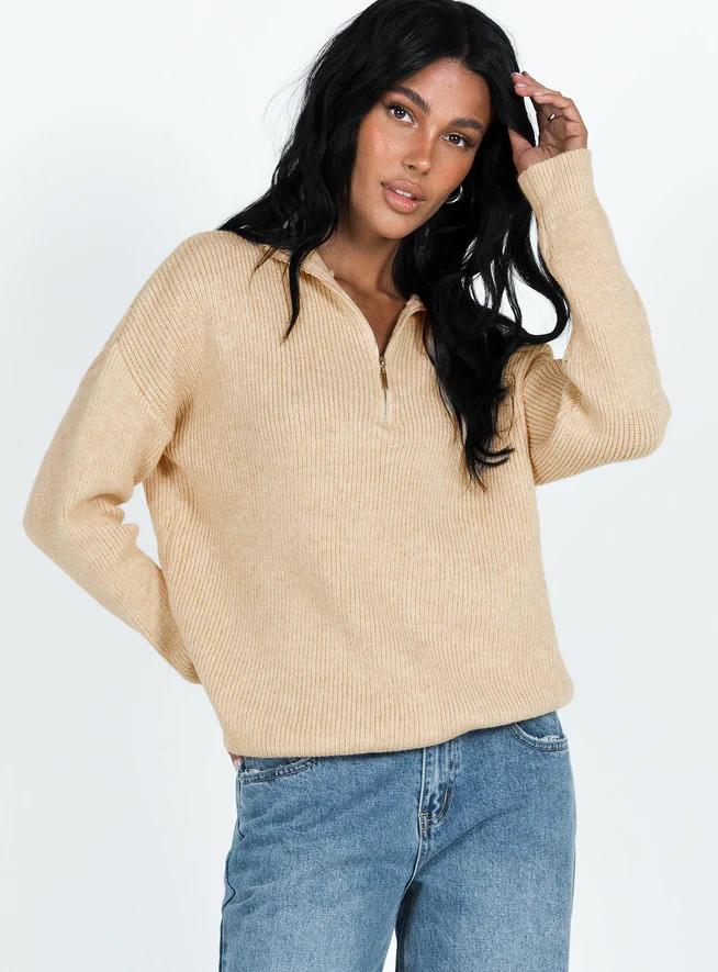 Bessy Sweater Beige | Princess Polly US