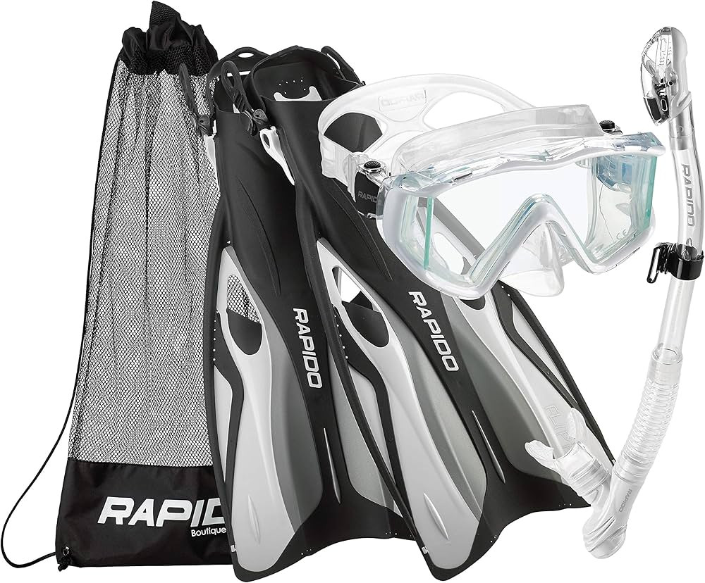 Phantom Aquatics Rapido Boutique Collection Clareza Three Window Tempered Glass Lens Mask Fin Sno... | Amazon (US)