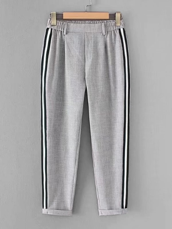 Pantalons avec bande de rayure | SHEIN