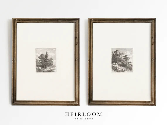 Vintage Etching Print Set  Dutch Art  MAILED ART PRINTS  - Etsy | Etsy (US)