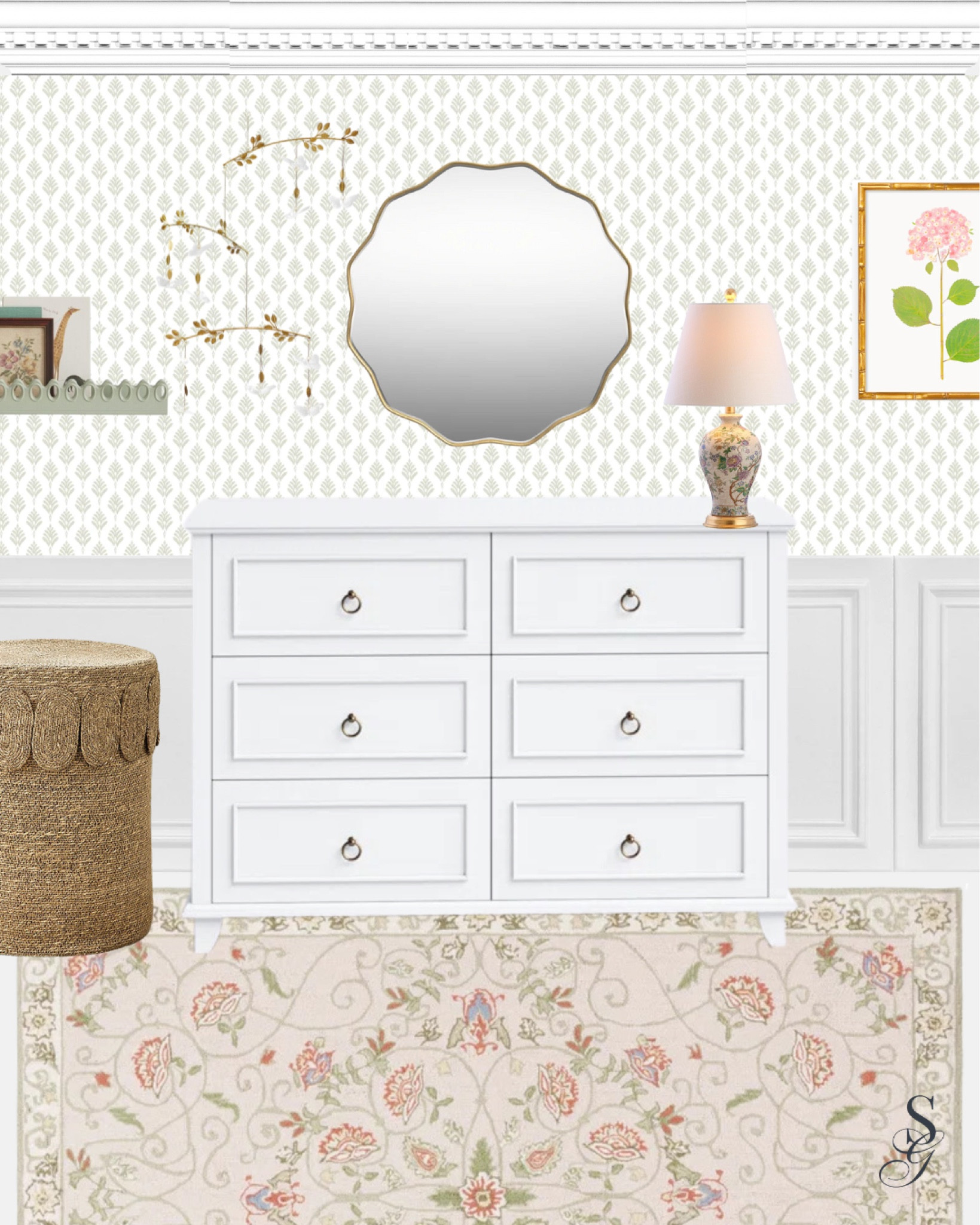 Part 3 of the Girl’s Pink & Sage Green Nursery!


Nursery, Girls Nursery, Nursery Dresser, Nursery Book Storage, Mirror, Nursery Wall Art , Hamper , White Dresser, Changing Table 



#nursery #nurserydecor #girlsbedroom #chinoisiere #southernstyle #pinkandgreen #scallopedmirror #lamp #chinoisierelamp #nurserywallpaper #mobile #babymobile

#LTKhome #LTKfamily #LTKbaby