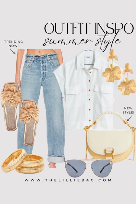 Classic summer style!☀️

Summer outfit. Spring outfit. Jeans. Denim. Sandals. 

#LTKfindsunder100 #LTKstyletip #LTKfindsunder50