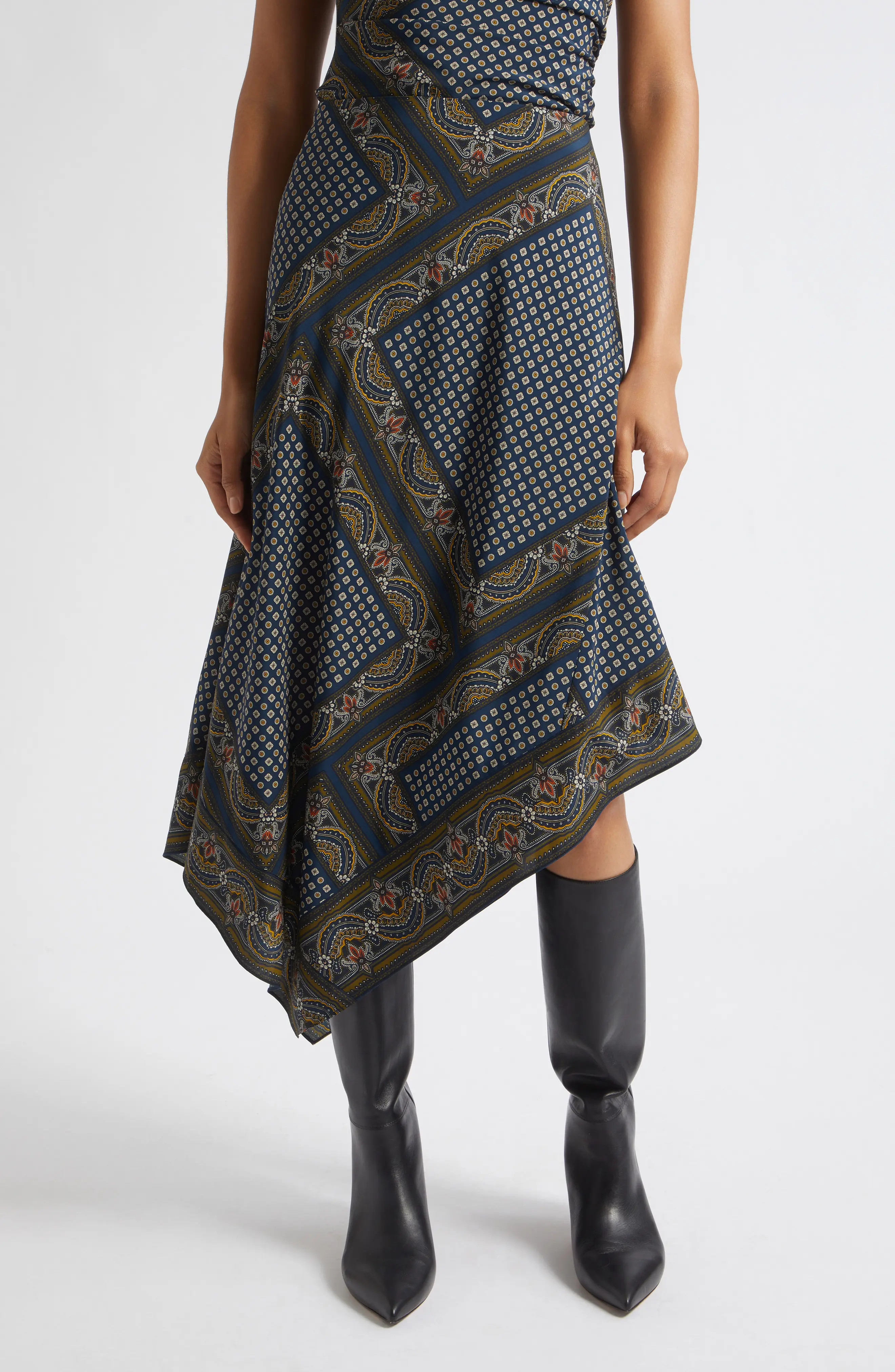 Veronica Beard Hartley Silk Blend Midi Skirt (Women) | Nordstrom | Nordstrom