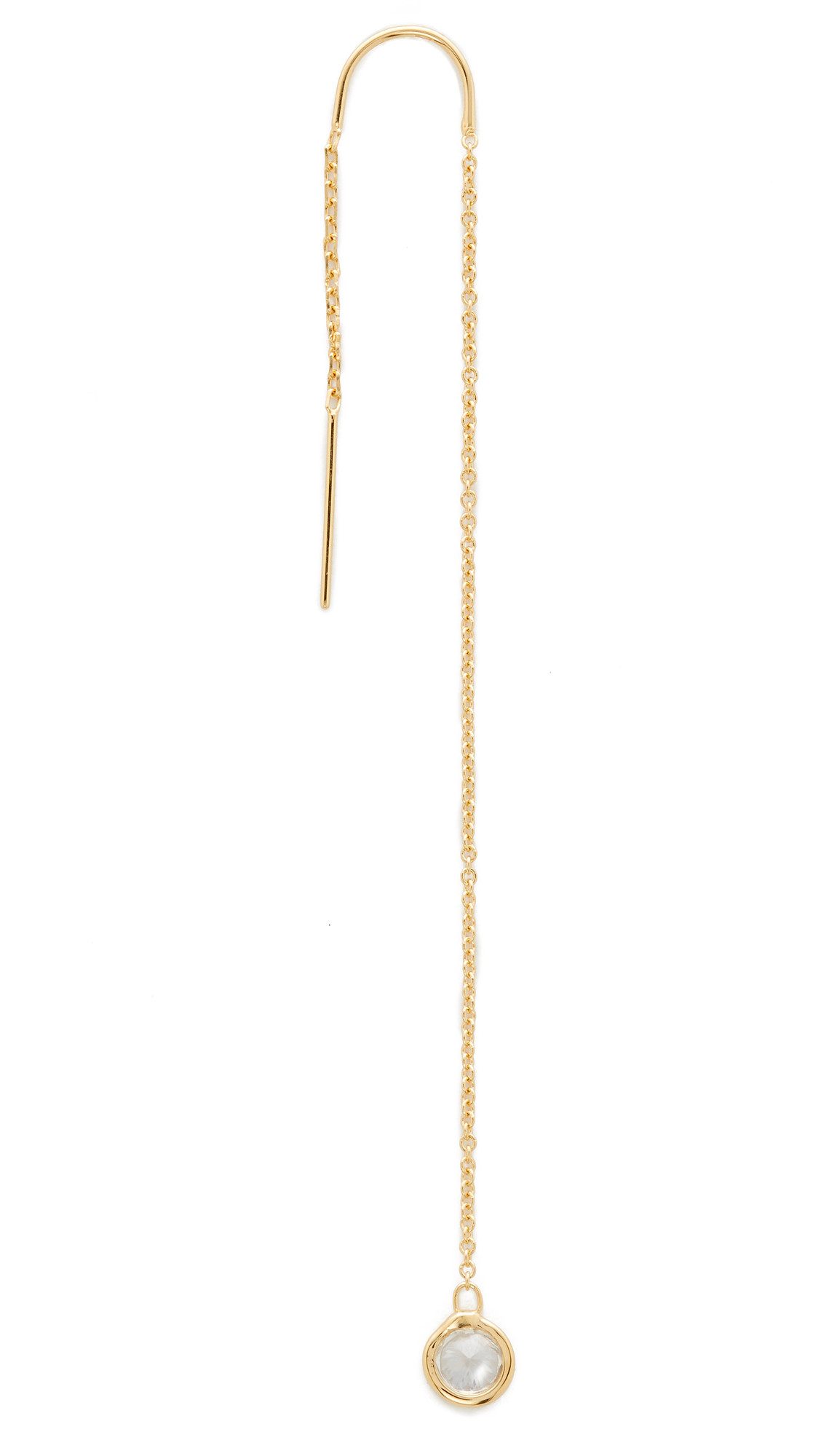 JA Bezel Threader Earring | Shopbop