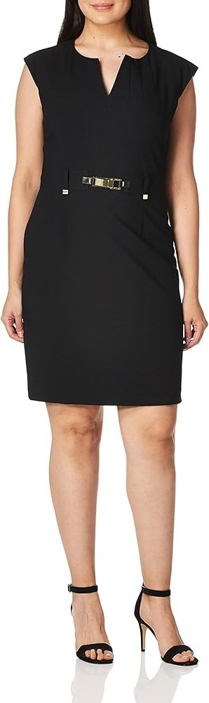 Calvin Klein Women's Shift Dress with Gold-Tone Hardware | Amazon (US)